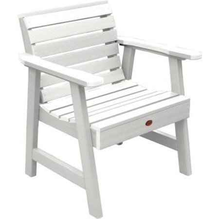 HIGHWOOD USA highwood® Weatherly Outdoor Garden Chair, Eco Friendly Synthetic Wood In White AD-CHGW1-WHE
